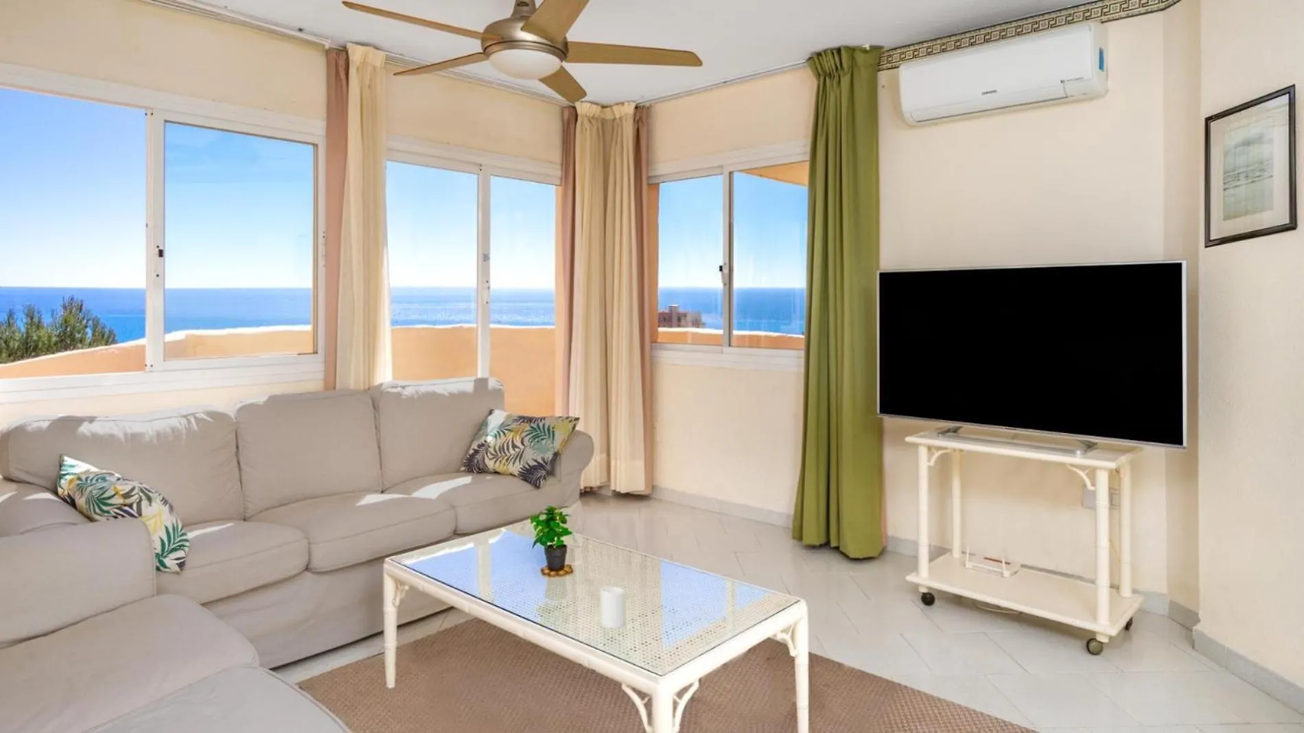 Tranquil Sea View Haven: 2Br With Terracepool Apartment Mijas